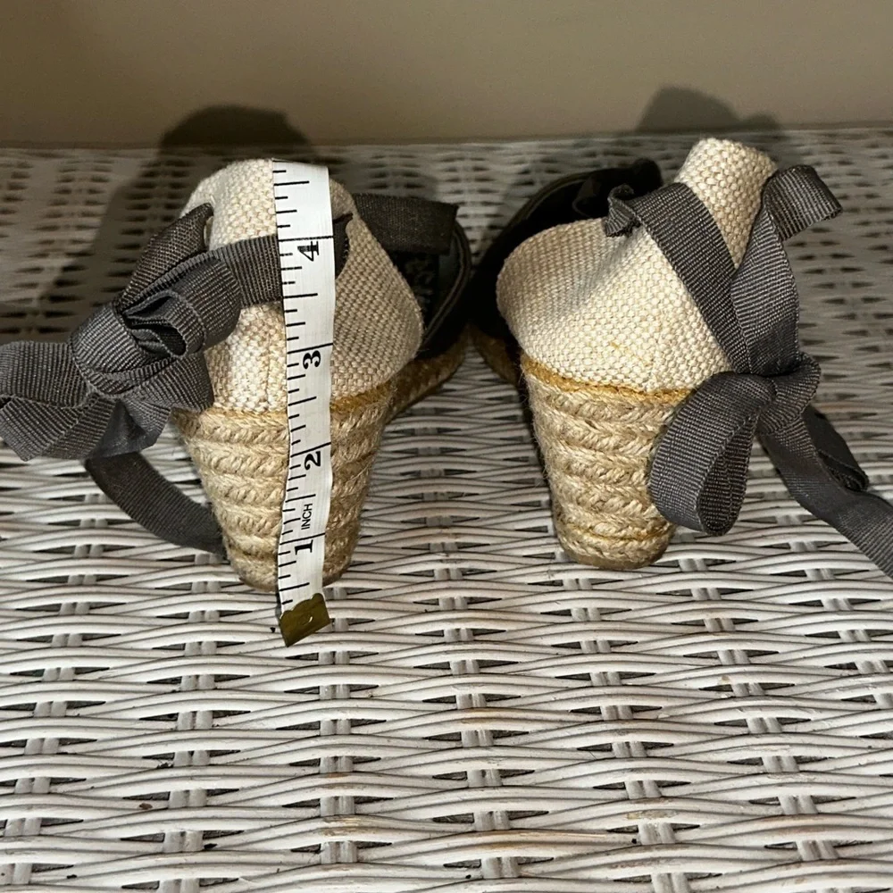 NWOB Free People Black Espadrille Ankle Tie Shoes Sz 36